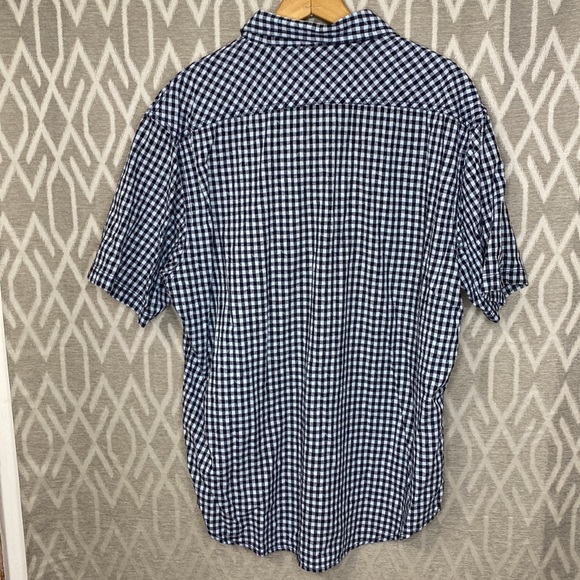 James Cambell Button Down Short Sleeve Collared Shirt Gingham Size: XL - Picture 2 of 5